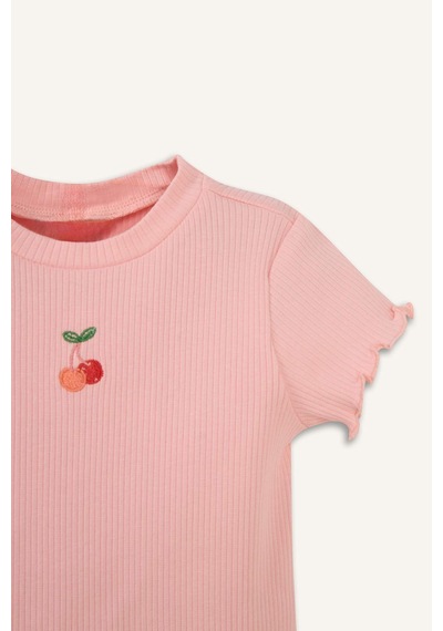 Defacto Desenli Fitilli Kaşkorse 2li Takım Kız Bebek H5483a526smpn621 Pembe-pn621