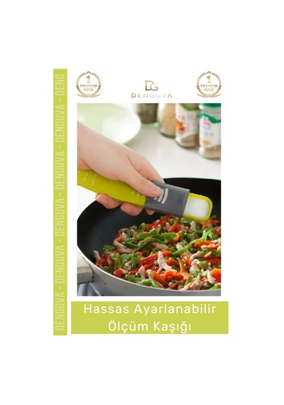 Özel Üretim Pratik Gıda Ölçüm Şeker Tuz Kahve Baharat Hassas Ayarlanabilir Ölçüm Kaşığı Çok Renkli