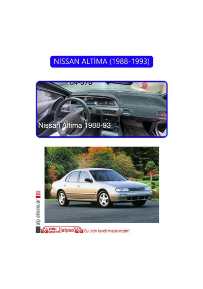 Nissan Altima 1988-1993torpido Koruma Halısı Mavi Kenar