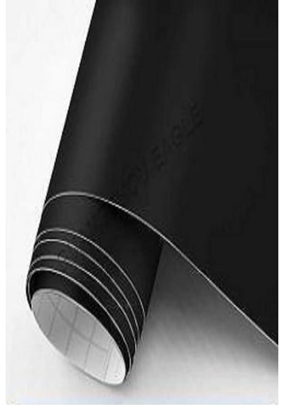Mat Siyah Yapışkanlı Kaplama Folyosu 122 Cm X 2 Mt