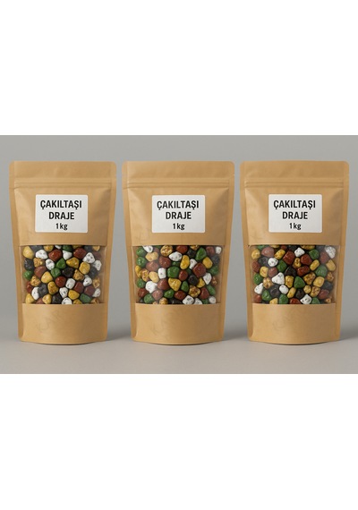 Çakıltaşı Draje Çikolata 3 Kg Renkli Taş Görünümlü Çikolata