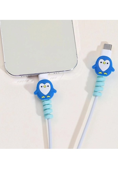 Mavi Penguen Kablo Koruyucu
