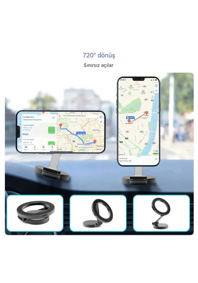 Mıknatıslı Katlanır Manyetik Araba İçi Magsafe Cep Telefonu Tut