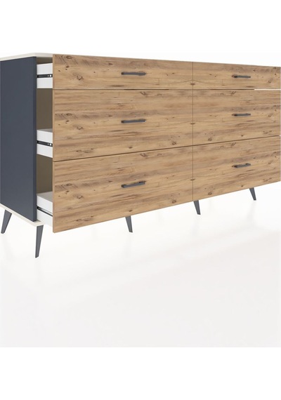 Hyperion Konsol 6 Çekmeceli 176x44x99 Antrasit-aytaşı/çam Antrasıt/aytası - Antrasıt Hyperion Konsol 6 Çekmeceli 176x44x99 Antrasit-aytaşı/çam Antrasıt/aytası - Antrasıt