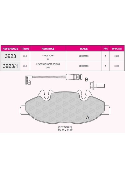 Qcb Fren Balata On Fıslı Mercedes Vıto W639 115 Cdı 2003-2014 / Vıto W639 110 Cdı 2003-2014 / Vıano W639 2.2 Cdı 2003-2014 / Vıano W639 2.0 Cd