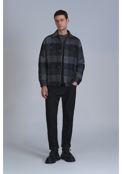 Lufian Anton Smart Jean Erkek Pantolon Slim Fit Siyah Siyah 112200224100100 Siyah