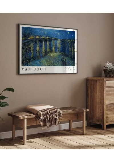 Çerçevesiz Poster Vincent Van Gogh Ren Nehri Nde Yıldızlı Bir Gece