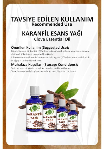Karanfil Yağı Clove Essential Oil 20 Ml.