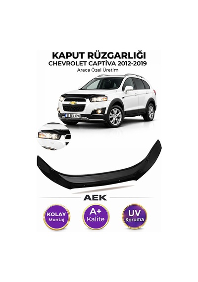 Chevrolet Captiva 2012-2019 Araca Özel Üretim "4mm" Kaput Rüzgarl