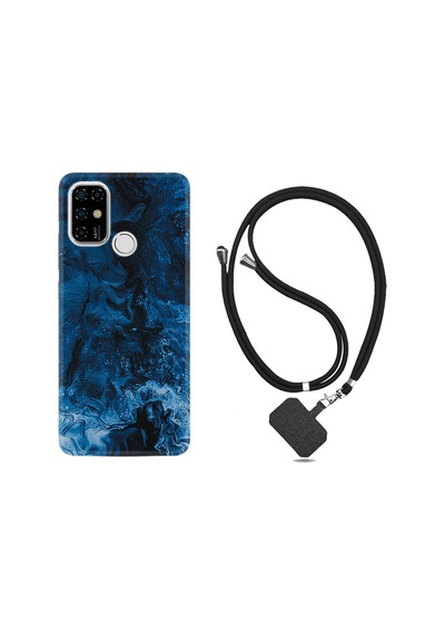 Casper Via F20 Kılıf Boyun Askılı Blue Zigzag 1687