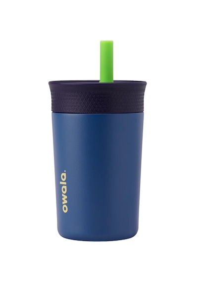 Owala 12 Oz 355 Ml Kids Pipetli Çift Katmanlı Paslanmaz Çelik Termos Sızdırmaz Kapak Lacivert