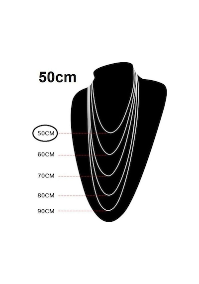 1mm Paslanmaz Çelik Gümüş Gri Kolye Zincir 50 Cm Kısa İnce Zincir