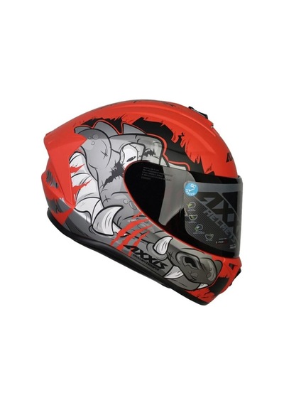 Axxis Draken S Trooper E5 Kapalı Kask Gri - Mat Kırmızı
