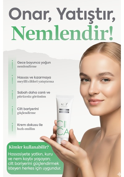 Soi Cosmetics Cilt Onarıcı ve Yoğun Cica Gece Uyku Maskesi 50 ML
