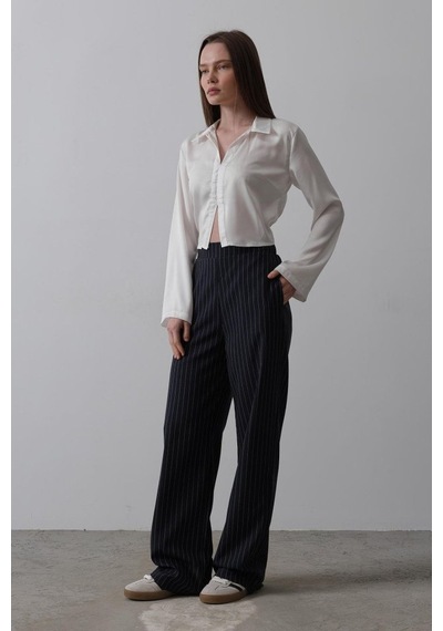 Moderie Butik Beli Yarım Lastikli Palazzo Pantolon - Lacivert-beyaz Lacivert - Beyaz Moderie Butik Beli Yarım Lastikli Palazzo Pantolon - Lacivert-beyaz Lacivert - Beyaz
