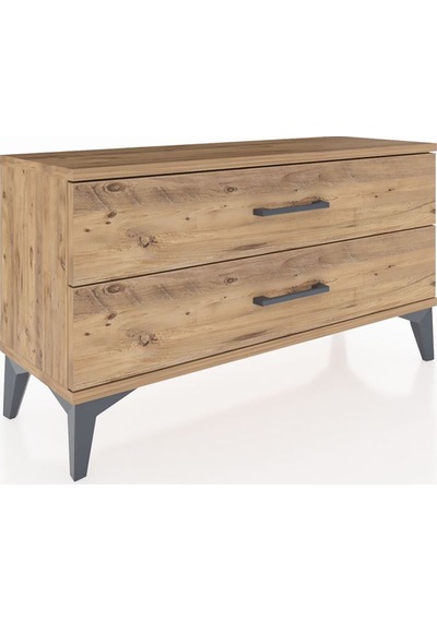 Arges Şifonyer 2 Çekmeceli 88x30x48 Çam-çam Çam