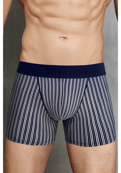 Doreanse Erkek Modal Çizgi Desenli Normal Paça Boxer 1866-Lacıvert Lacivert