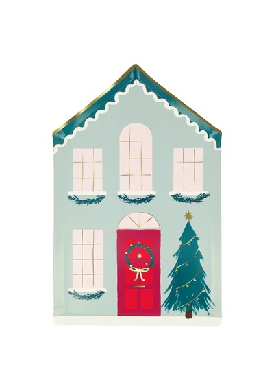 Meri Meri - Festive House Plates - Kutlama Evi Tabak 8'li