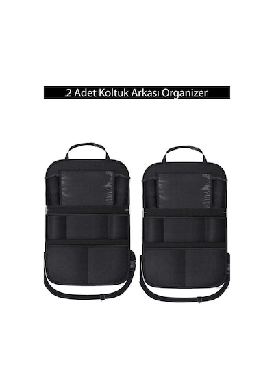 Mc Global Araba Koltuk Arkası Eşya Düzenleyici Organizer Koltuk Arkası Koruyucu Tablet Cepli 2 Adet