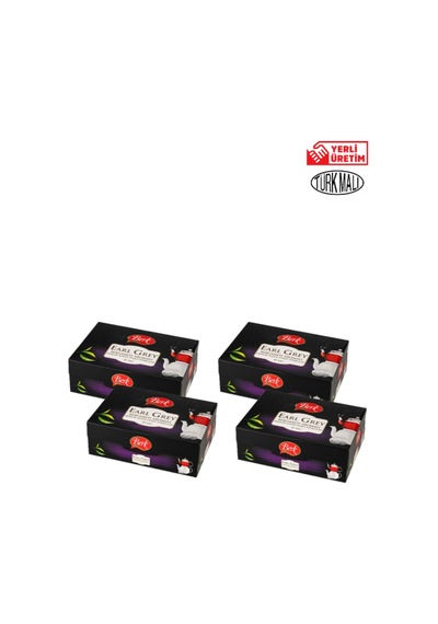 Siyah Çay Demlik Poşet Çay Earl Grey Bergamot Aromalı 48'li X 4 Paket