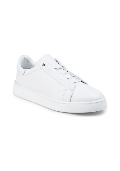 Deery Erkek Hakiki Deri Beyaz Gizli Bağcıklı Sneaker Ayakkabı - 04444mbyze01
