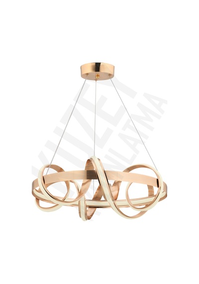 Düğümlü Çizgili Gold Lüks Avize