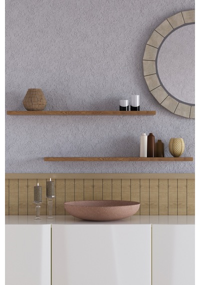 Yankı-BYEG 2li 70 cm Safir Meşe Mdf Duvar Rafı Gizli Bağlantı Kitaplık