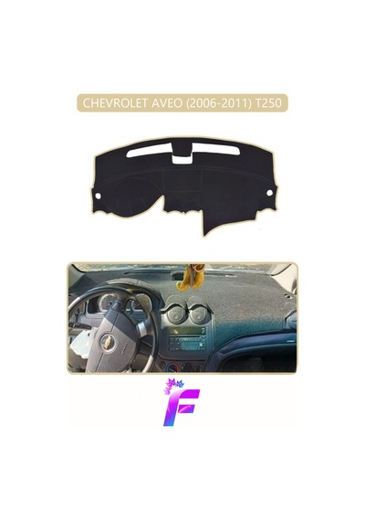 Chevrolet Aveo 2006-2011 Araca Özel Torpido Örtüsü Ön Göğüs Kılıfı Tam Koruma Tam Uyum D49 Torpido Halısı