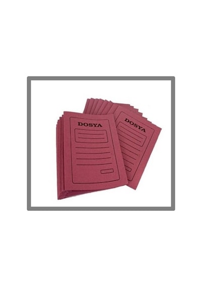 Karton Pembe Dosya Tam Kapak - 10 Adet Pembe