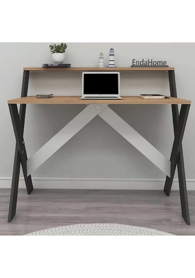 Reyo Home Enda X Ayaklı Ders Çalışma Masası 50x90cm Antrasit-çam Antrasit - Çam