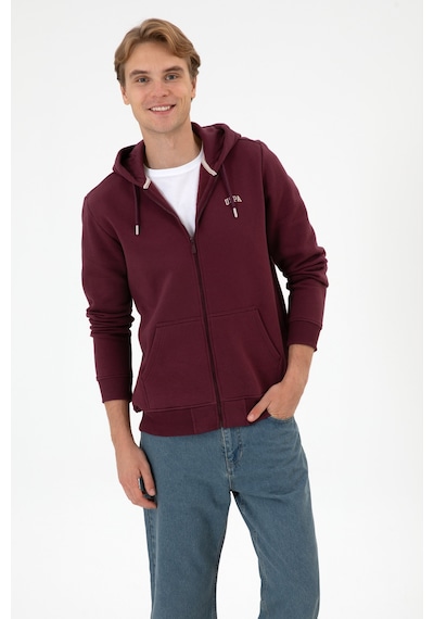 U.S. Polo Assn. Erkek Regular Fit Koyu Bordo Şardonlu Örme Hırka 50313755-VR177