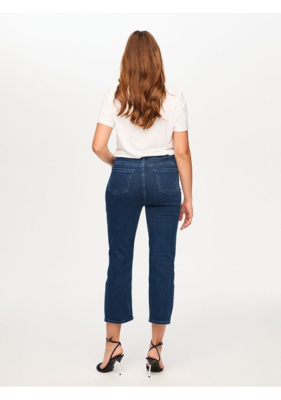 Faik Sönmez Yanı Nakış Detaylı Slım Fıt Jean Capri S26jcp005 Us26jcp00527 İndigo