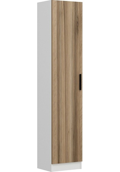 Minar Kale 210 Cm 1 Kapaklı 1b Raf Portmanto Beyaz Dore