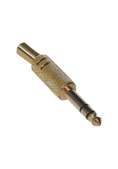 Powermaster Pm-2227 Gitar Jack Stereo Sarı Gold Metal