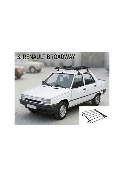 Oluklu Tavan Sepeti Renault R9 Broadway Uyumlu 4 Ayaklı Bagaj Sepeti 1985-1999