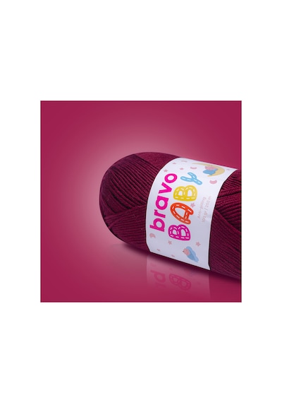 Baby Tüylenmez Anti Pilling Bebek Yünü 100 Gr 250 Metre Renk Kodu: 530 Bordo