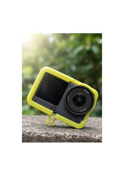 Djı Osmo Action 6 Uyumlu Yumuşak Çerçeve Kılıf - Tüm Gopro Aksesuarlarıyla Uyumlu Sarı