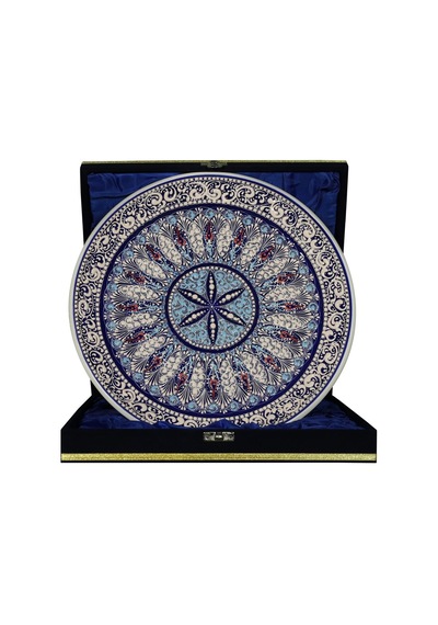 E38 El İşçiliği Çini Tabak 30 Cm - 6655