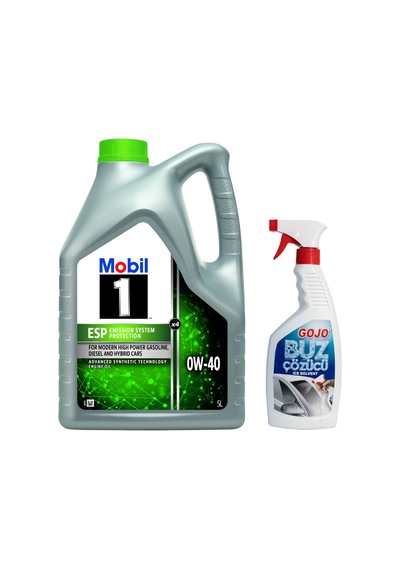 Mobil 1 Esp X4 0W- 40 Motor Yağı 5 L + Gojo Cam Buz Çözücü