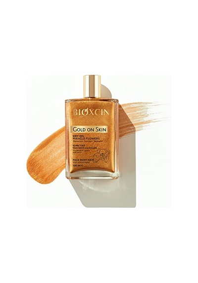 Bioxcin Gold On Skin Kuru Yağ Yasemin, Manolya, Hanımeli, Kalendula Ve Hindistan Cevizi Yağları İçeren Işıltı Veren Nemlendirici 100 Ml Tüm Cilt Tipleri İçin