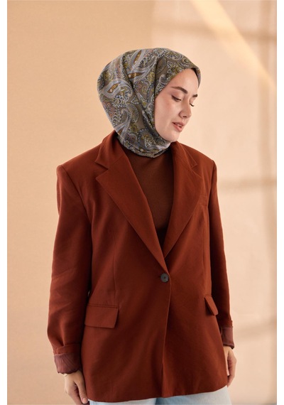 Silk Home Yaz Esintisi Eşarp 150002-07 Koyu Vizon, Vizon, Yağ Yeşili, Taba