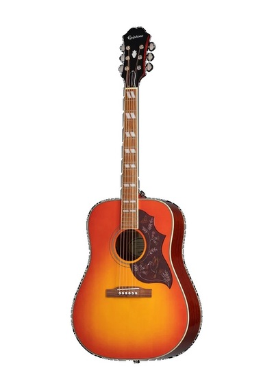 Epiphone Hummingbird Studio Elektro Akustik Gitar Faded Cherry Sunburst