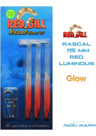 Red Gill Rascal 115Mm Silikon Balık Red Luminous