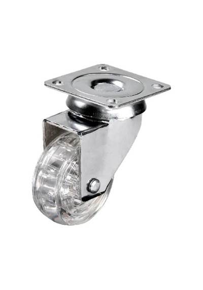Hubrendy Kargo 301 - 50x20 Mm Şeffaf Makaralı Tablalı Teker