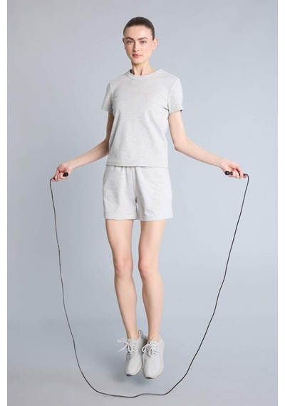 Defacto Standart Fıt Sporcu Kısa Paça Şort Z6696az26smgr93 Gri-gr93