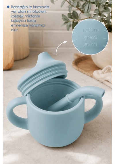Babyjem Silikon Pipetli Bardak Mint