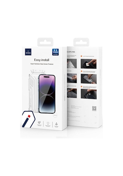 Apple iPhone 15 Uyumlu Plus Wiwu Sq-005 Easy İnstall İvista Super Hardness Ekran Koruyucu