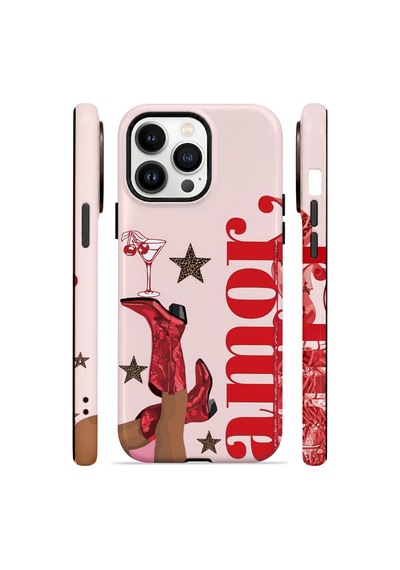 Velvoria Valestra Amour Leopar Apple iPhone Uyumlu 14 Pro Darbe Korumalı Kılıf Valestra Select - Amour Leopar