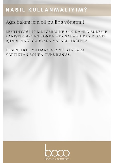 Boco Born In Cosmetics Karanfil + Nane %100 Saf Uçucu Yağı 2 x 10 ML