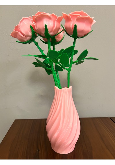 Vazo Dekoratif 3d Pembe
